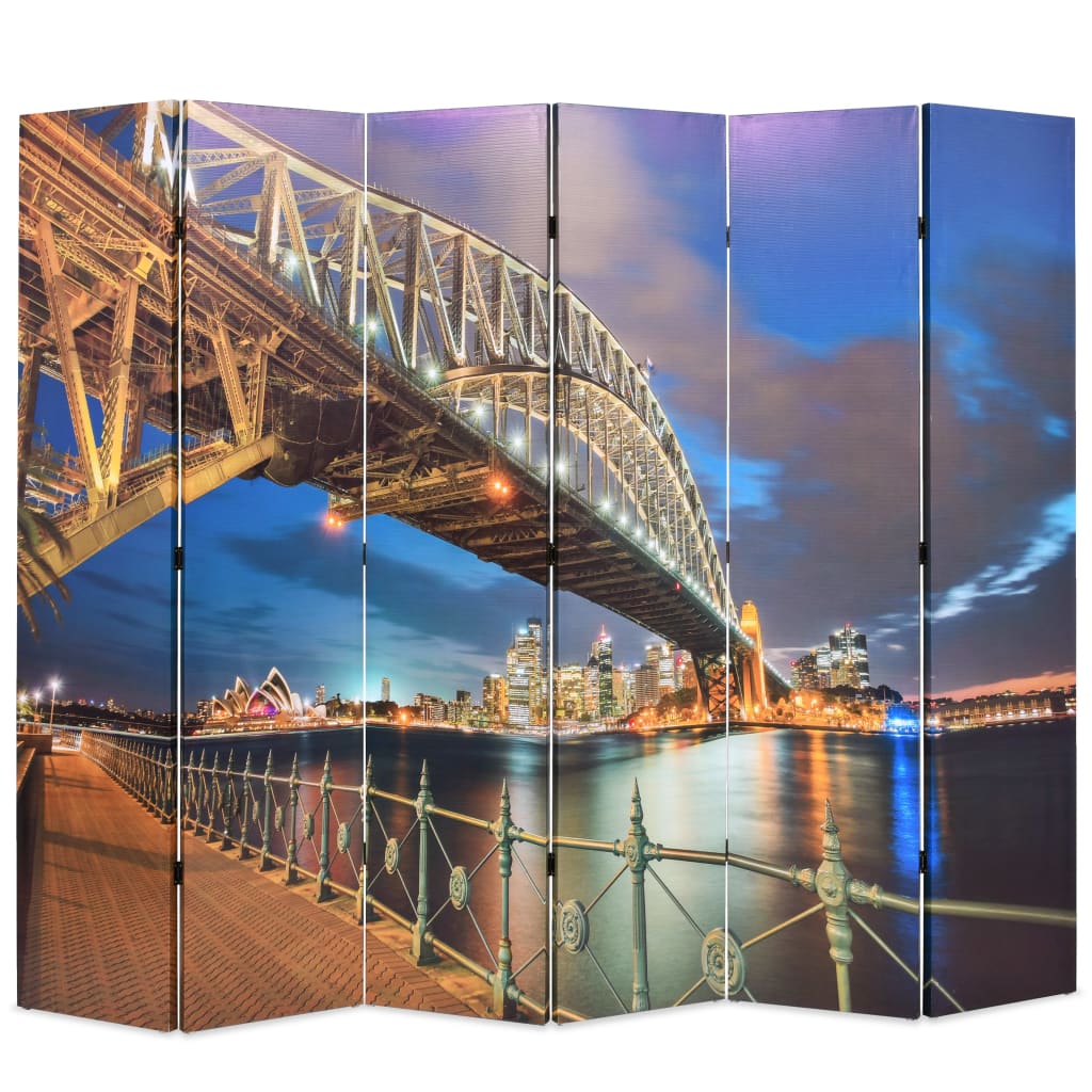 vidaXL Skládací paraván 228 x 170 cm Přístavní most v Sydney