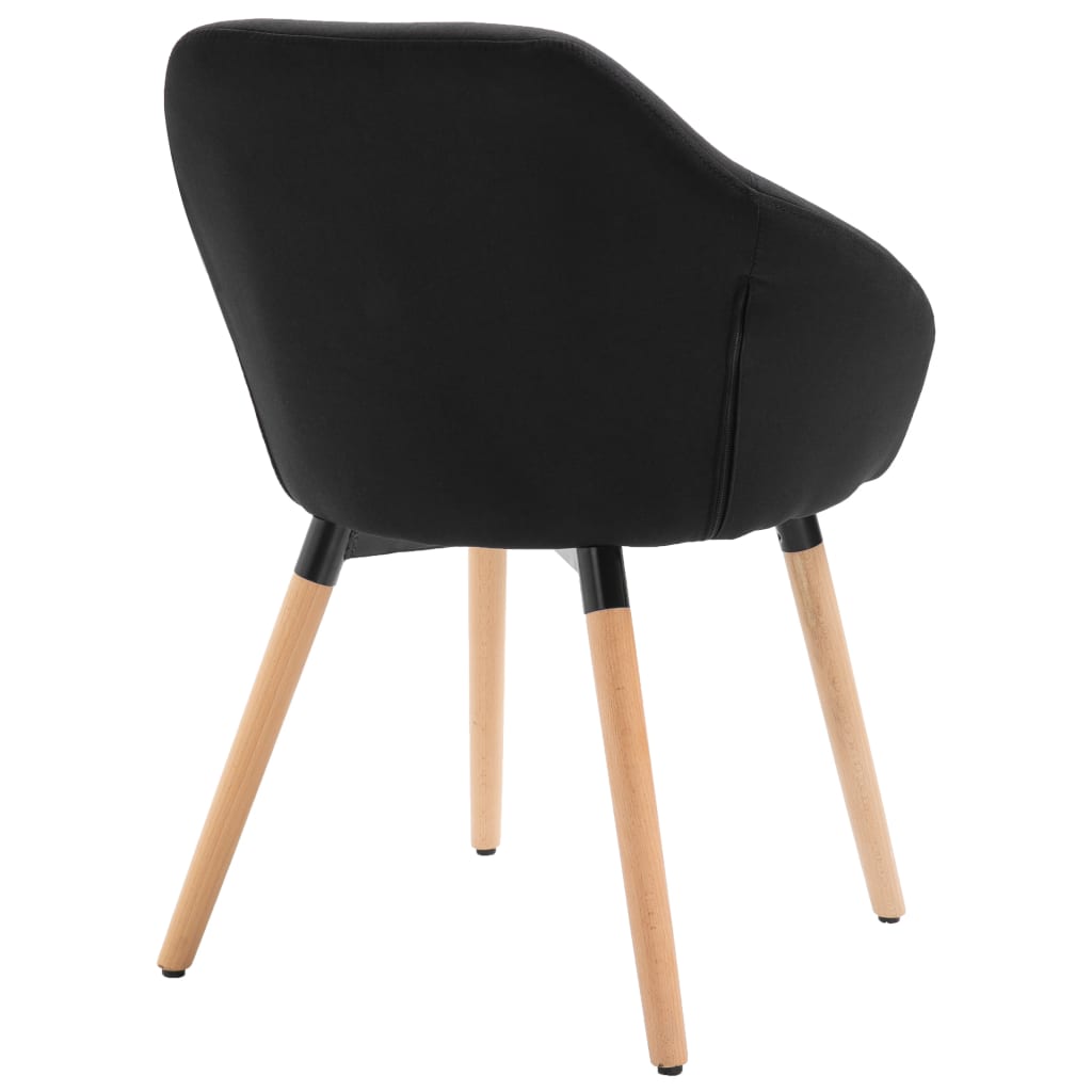 vidaXL Jídelní židle 4 ks černé textil