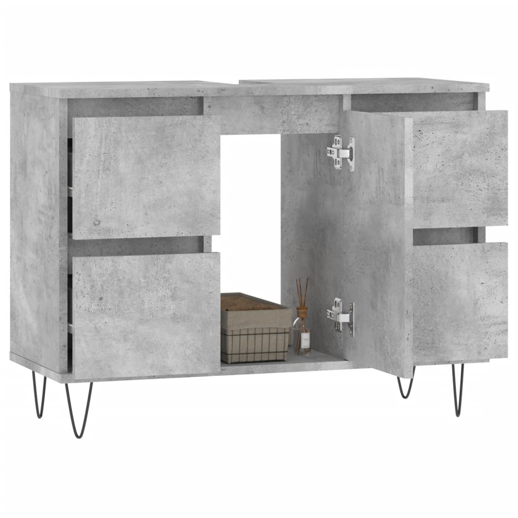 vidaXL Koupelnová skříňka betonově šedá 80x33x60 cm kompozitní dřevo