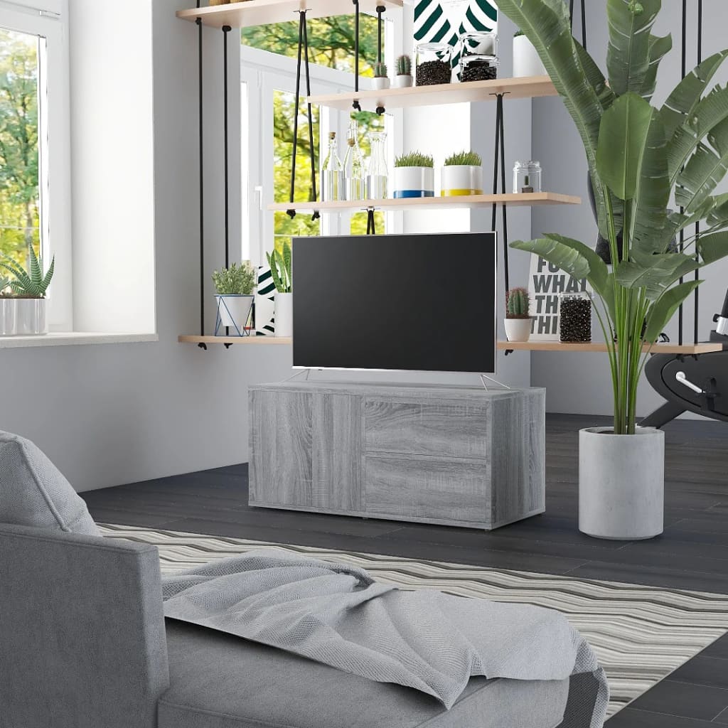 vidaXL TV skříňka šedá sonoma 80 x 34 x 36 cm kompozitní dřevo