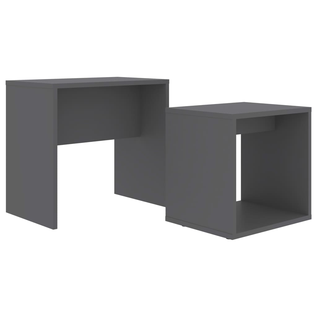 vidaXL Set konferenčních stolků šedý 48 x 30 x 45 cm dřevotříska