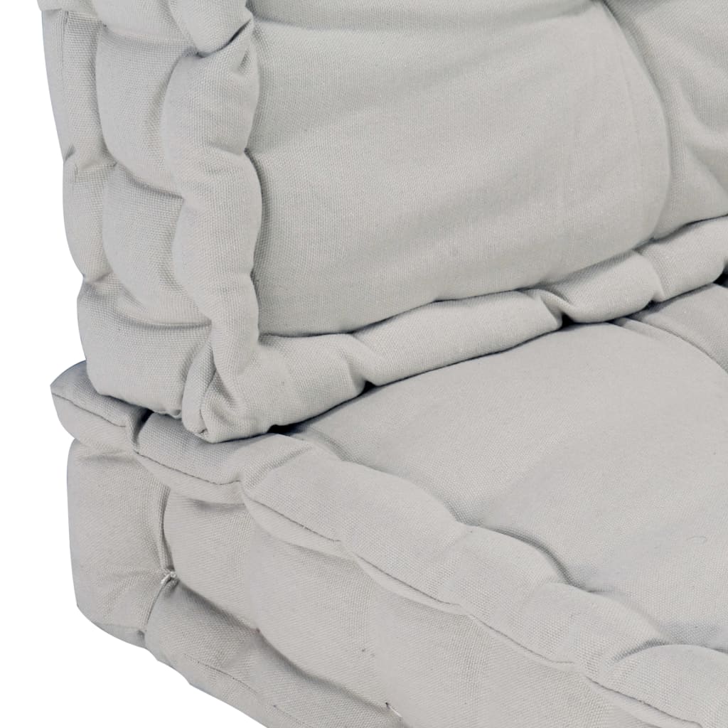 vidaXL Podušky na nábytek z palet 2 ks bavlna šedé