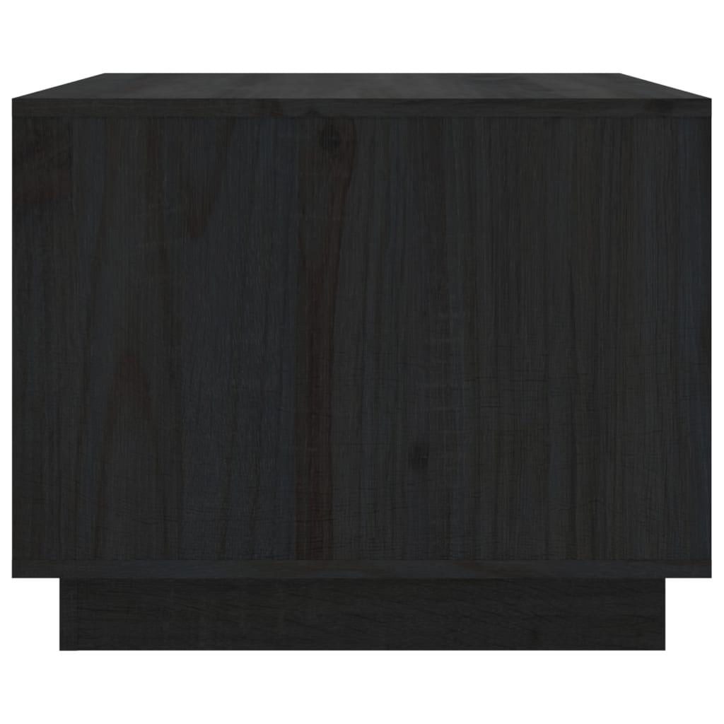 vidaXL Konferenční stolek černý 80 x 50 x 40 cm masivní borové dřevo