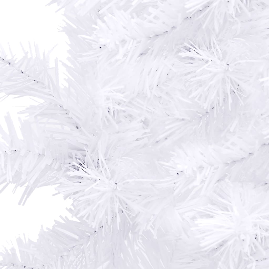 vidaXL Rohový umělý vánoční stromek bílý 120 cm PVC
