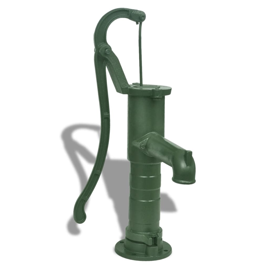 vidaXL Litinová zahradní ruční pumpa/čerpadlo se stojanem