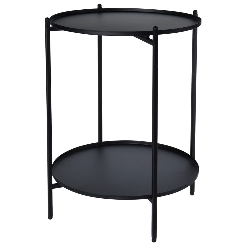 H&S Collection Odkládací stolek kovový 50,5 cm černý