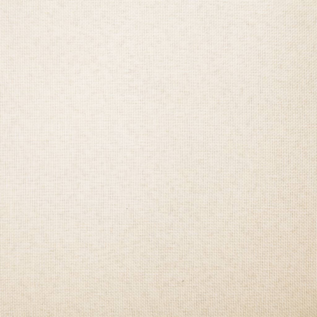 vidaXL Lavice 139,5 cm krémová polyester