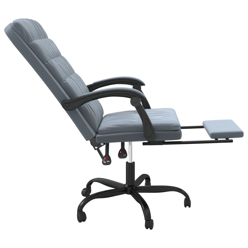 vidaXL Polohovací kancelářská židle tmavě šedá samet