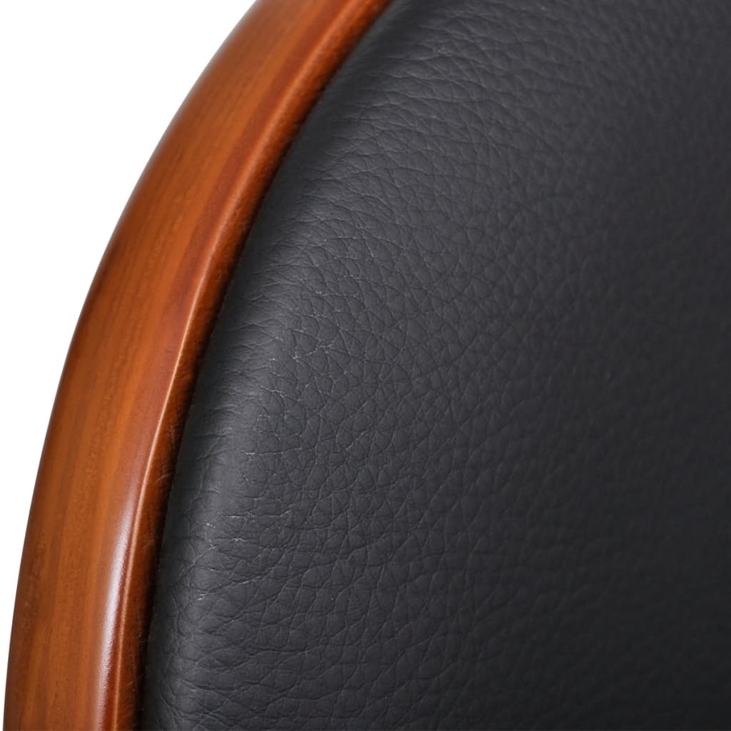 vidaXL Barové stoličky 2 ks ohýbané dřevo a umělá kůže