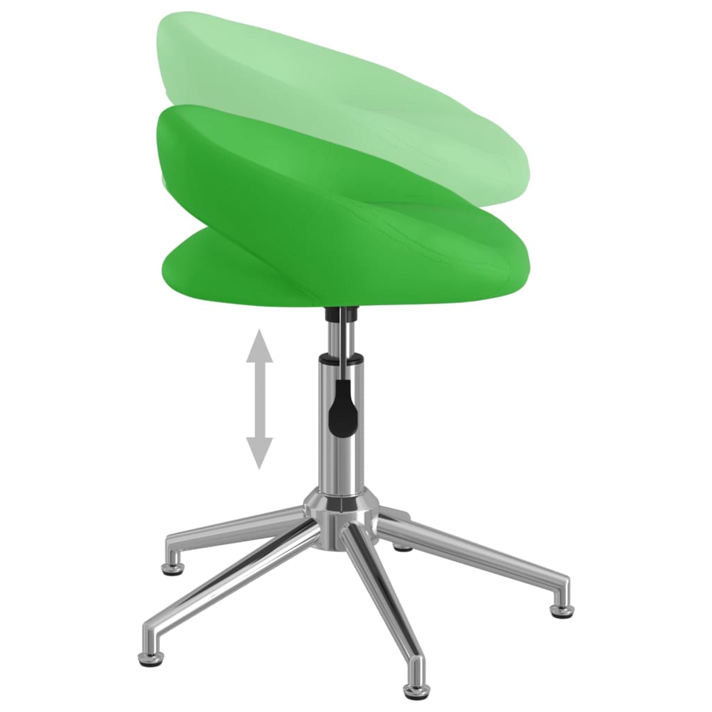 vidaXL Otočné jídelní židle 4 ks zelené umělá kůže