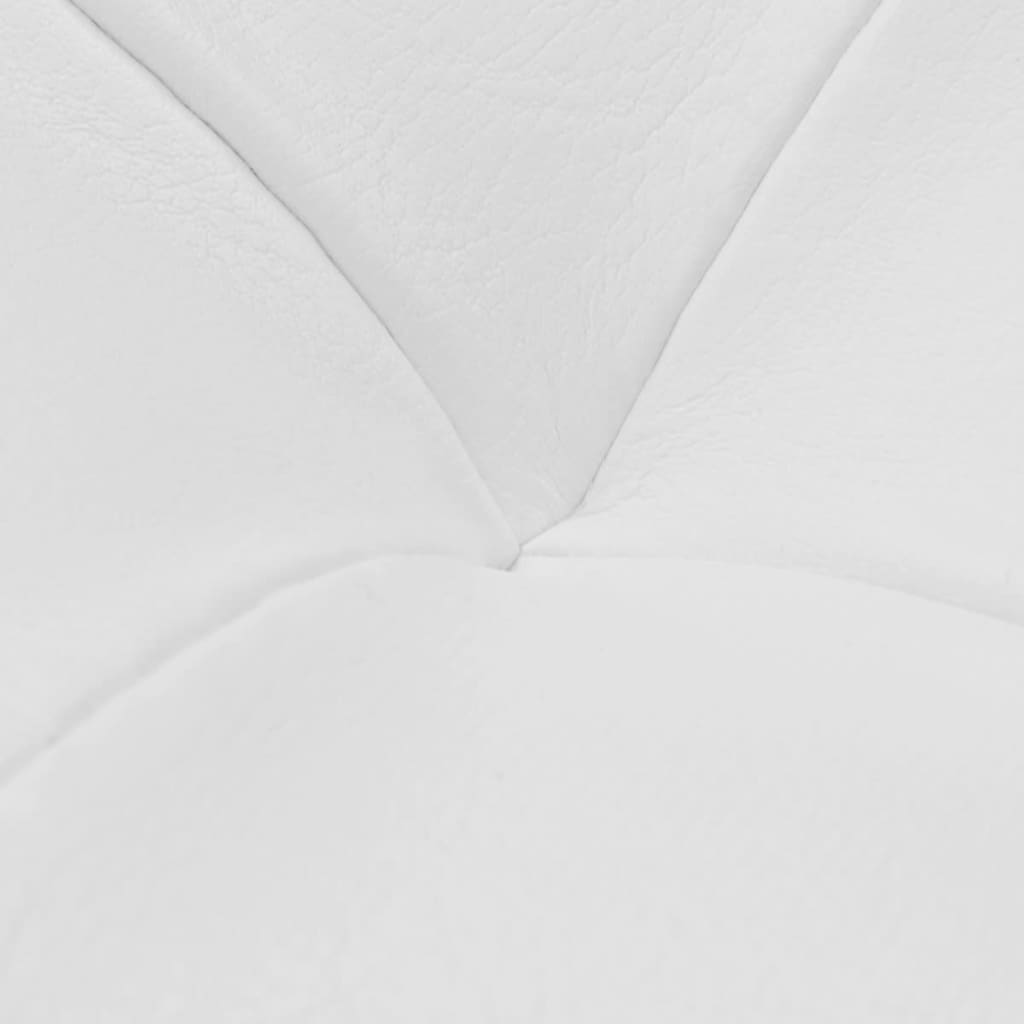vidaXL Taburet s úložným prostorem, umělá kůže, bílý