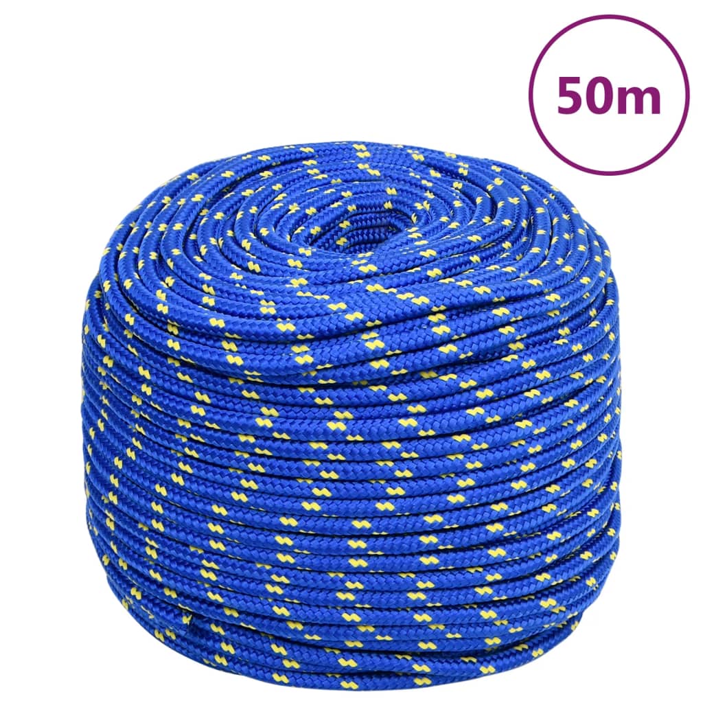 vidaXL Lodní lano modré 8 mm 50 m polypropylen