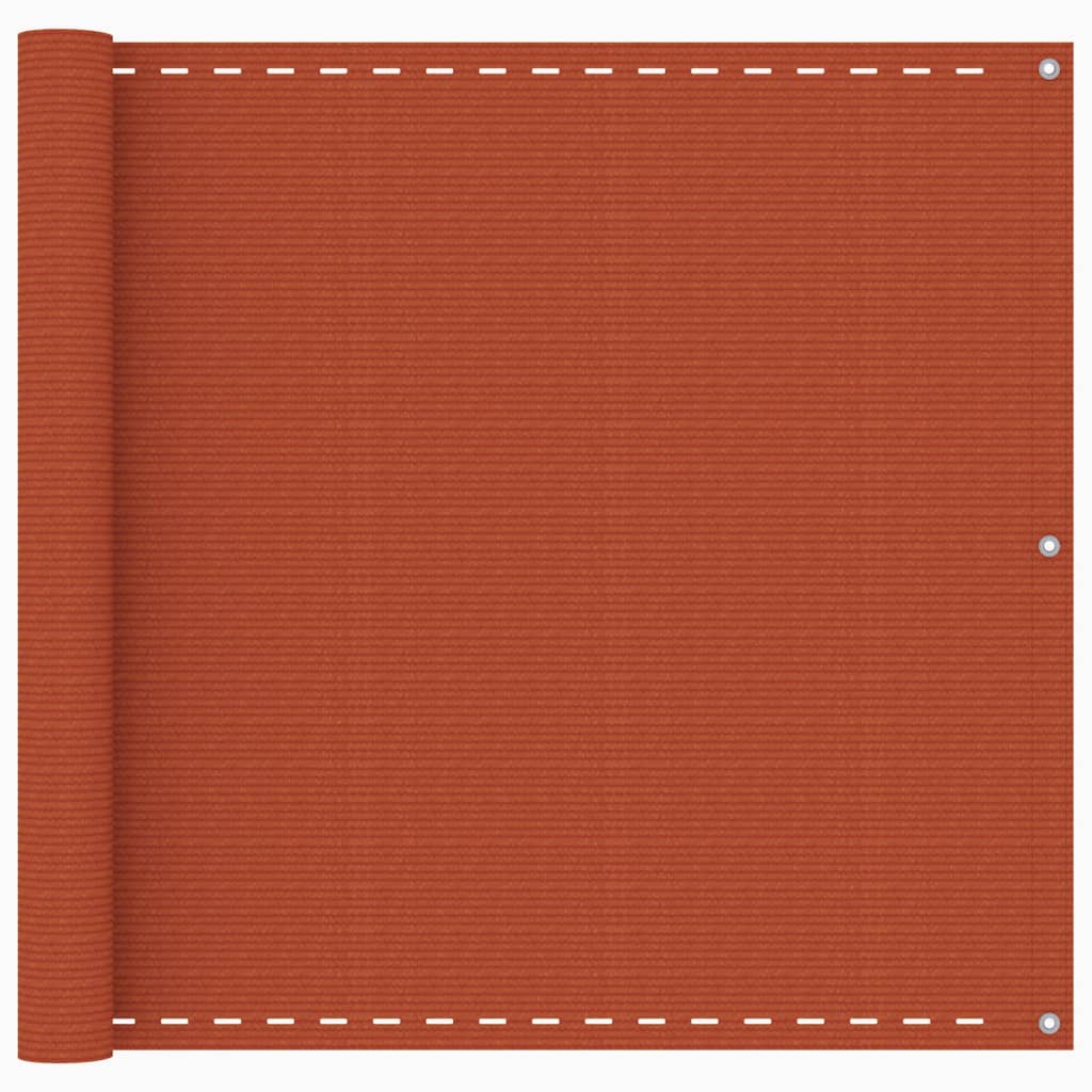 vidaXL Balkónová zástěna oranžová 90 x 500 cm HDPE