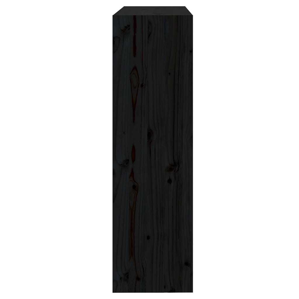 vidaXL Knihovna / dělicí stěna černá 80x30x103,5 cm masivní borovice