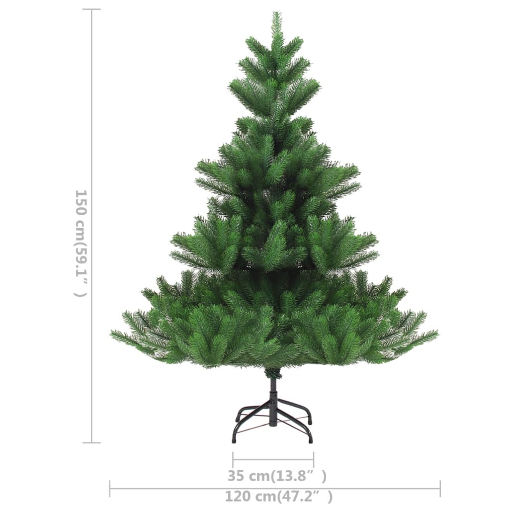 vidaXL Normandská jedle vánoční stromek s LED osvětlením zelený 150 cm