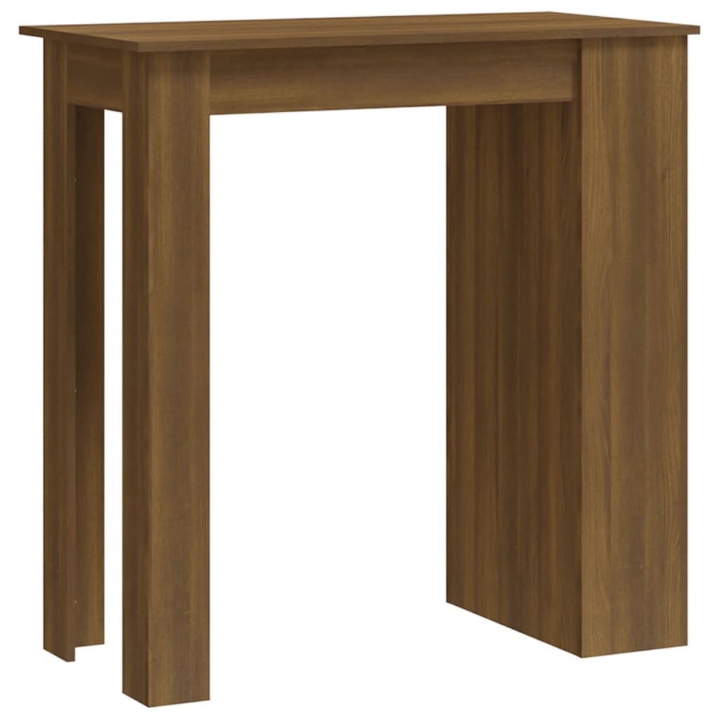 vidaXL Barový stůl s úložným regálem hnědý dub 102 x 50 x 103,5 cm