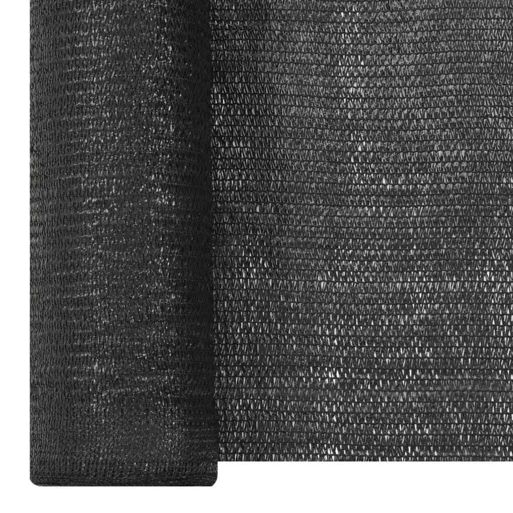 vidaXL Stínící tkanina černá 2 x 50 m HDPE 195 g/m²