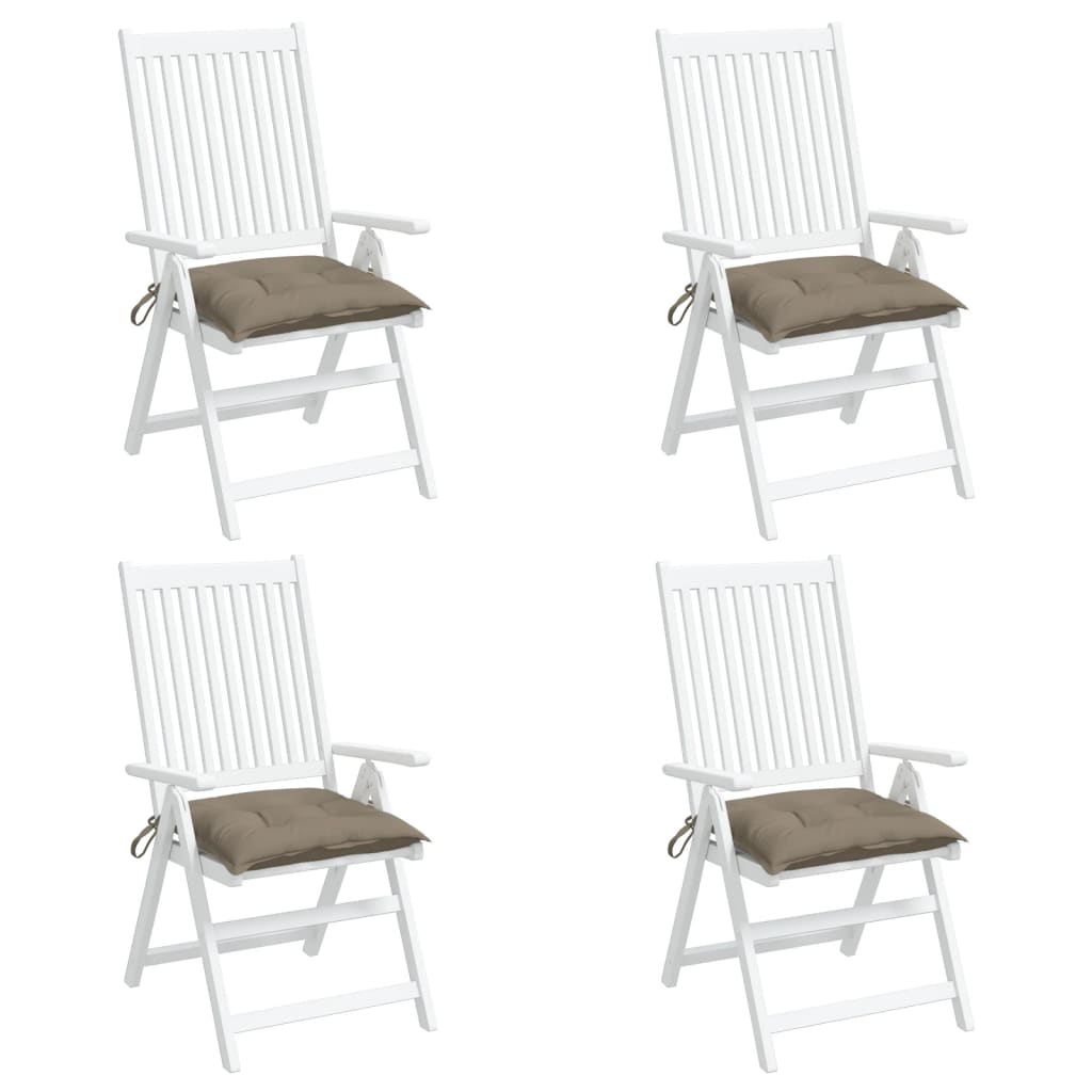 vidaXL Podušky na židli 4 ks taupe 50 x 50 x 7 cm oxfordská látka