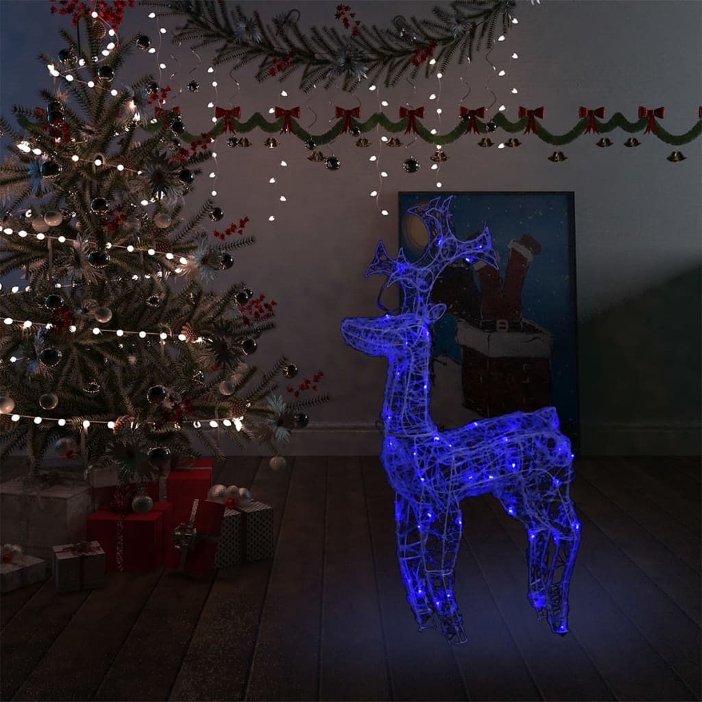 vidaXL Sob vánoční dekorace 90 LED diod 60 x 16 x 100 cm akryl