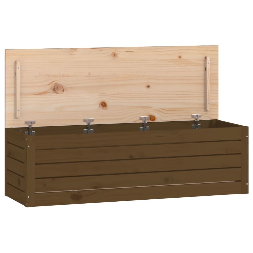 vidaXL Úložný box medově hnědý 109x36,5x33 cm masivní borovice