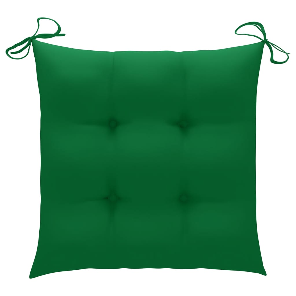 vidaXL Polstry na židle, 4 ks, zelené, 40x40x8 cm