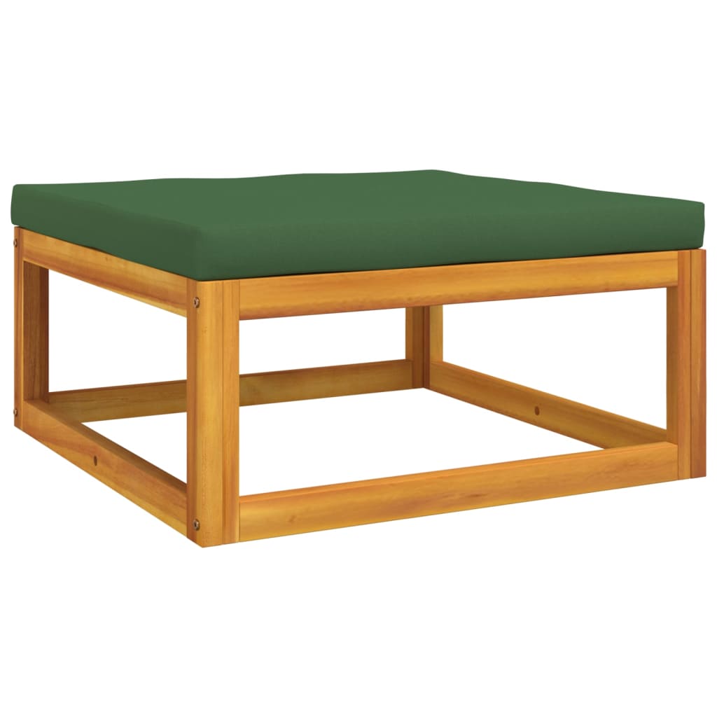 vidaXL 5dílná zahradní sedací souprava zelené podušky masivní dřevo