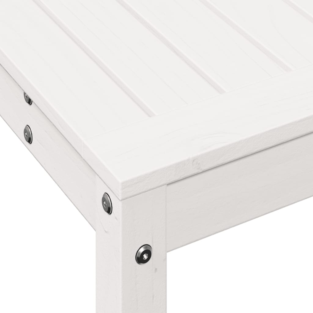 vidaXL Přesazovací stůl s policí bílý 108x35x75 cm masivní borovice