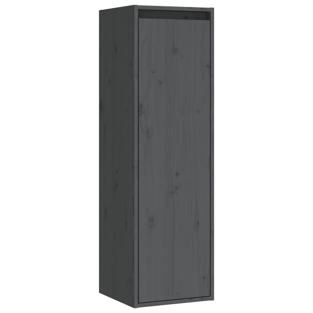 vidaXL Nástěnná skříňka šedá 30 x 30 x 100 cm masivní borové dřevo