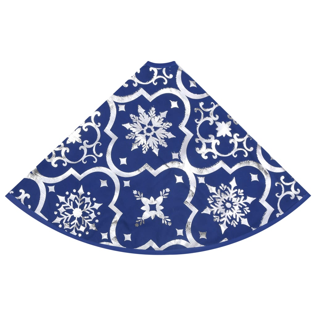 vidaXL Luxusní podložka pod vánoční stromek s punčochou modrá 90 cm