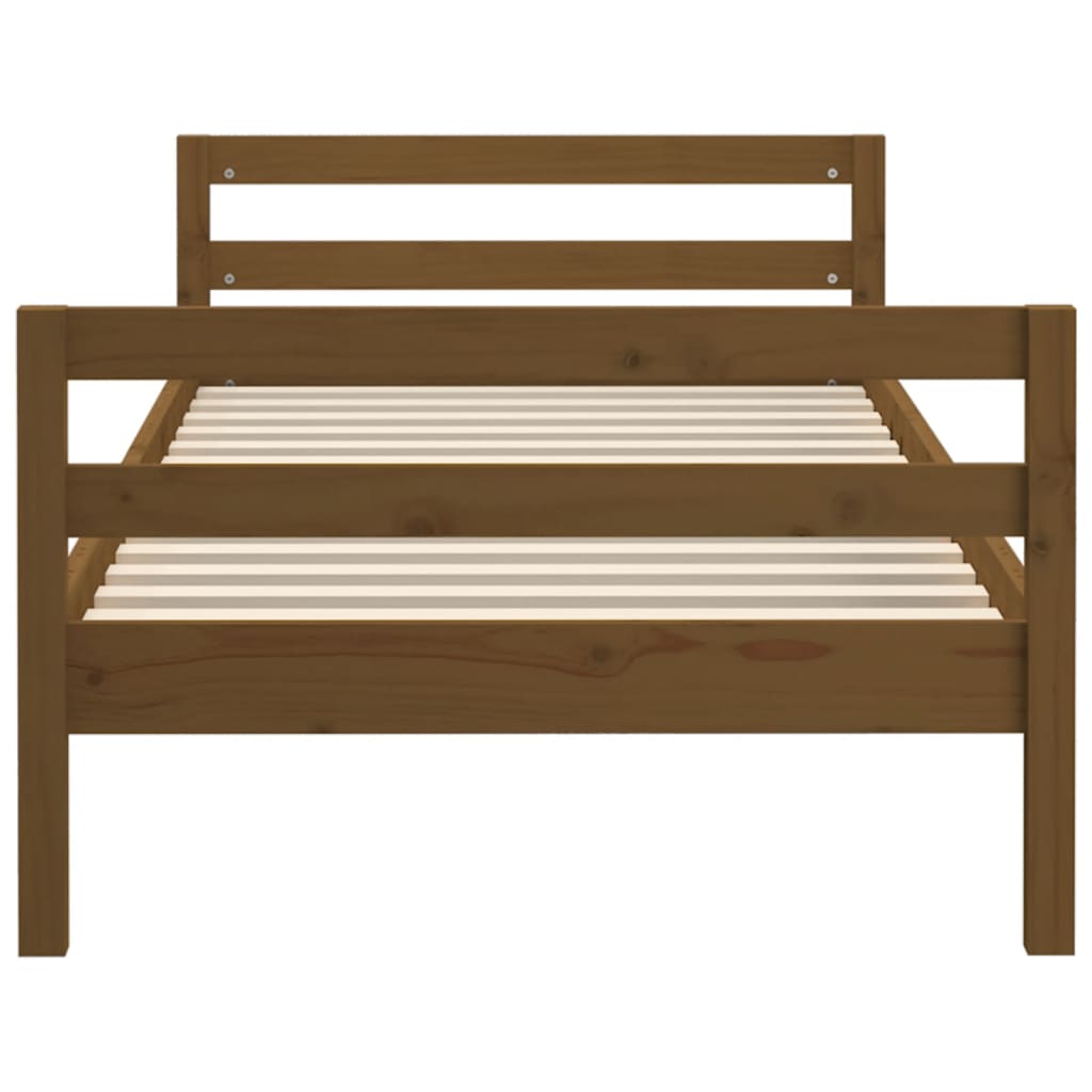 vidaXL Rám postele medově hnědý 75 x 190 cm masivní borové dřevo