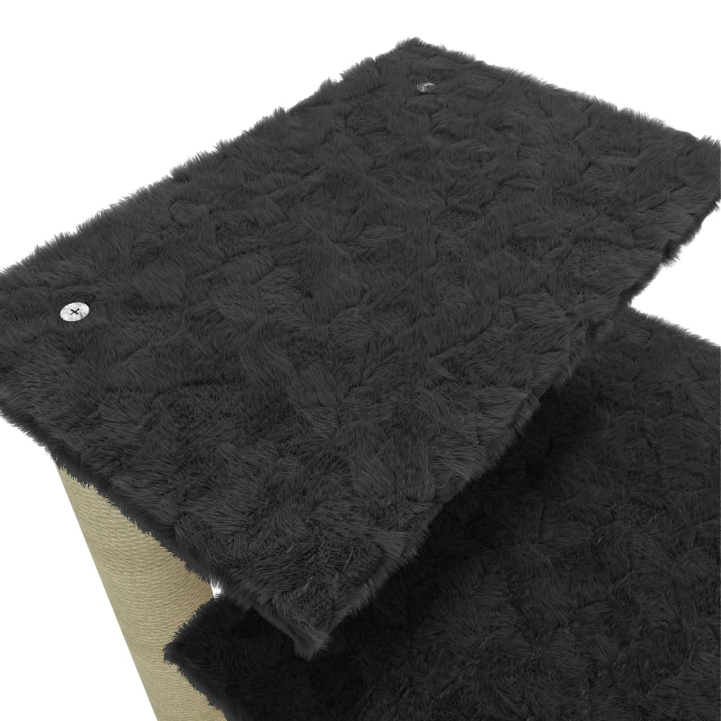 vidaXL Škrabadlo pro kočky se sisalovými sloupky tmavě šedé 63 cm