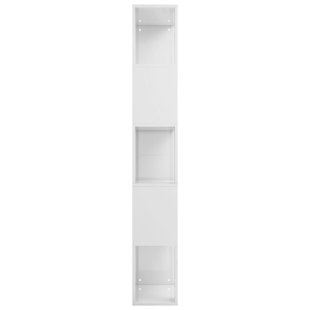 vidaXL Knihovna/zástěna bílá vysoký lesk 45 x 24 x 159 cm dřevotříska