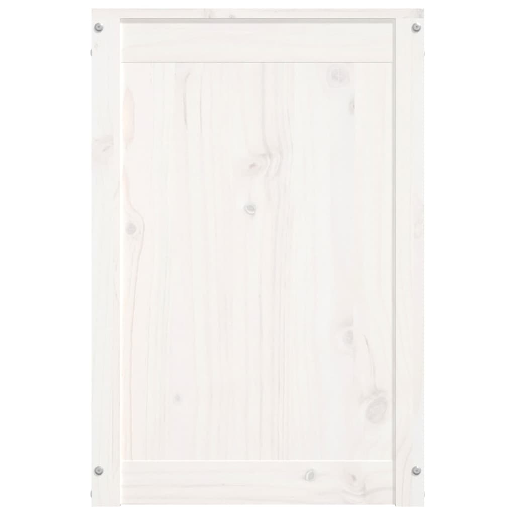vidaXL Box na prádlo bílý 44 x 44 x 66 cm masivní borové dřevo