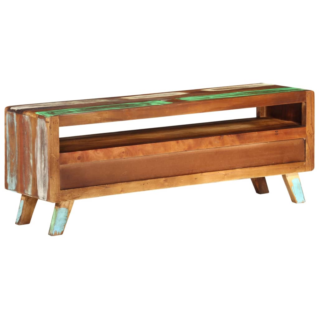 vidaXL TV stolek vícebarevný 110x30x40 cm masivní recyklované dřevo