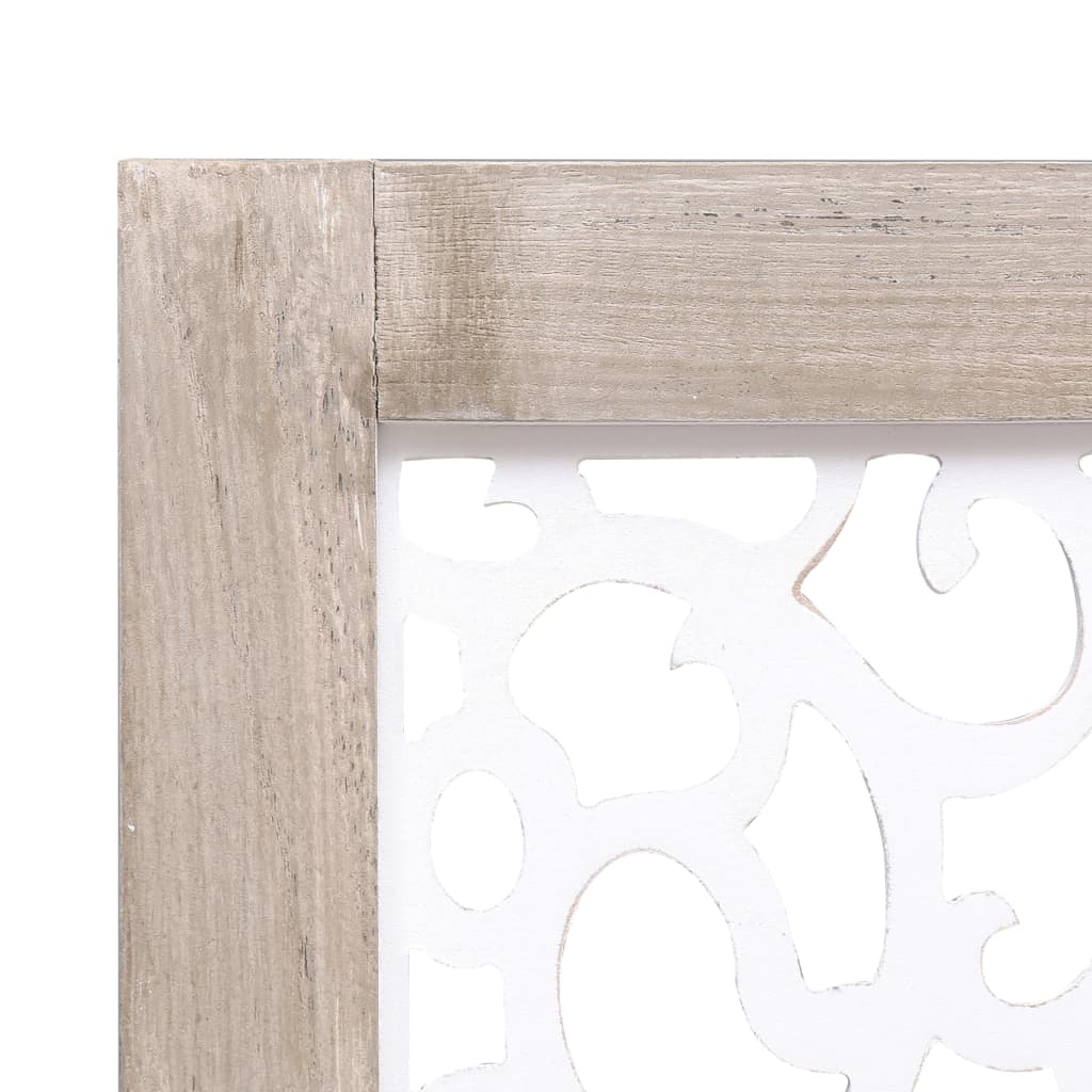 vidaXL 3dílný paraván bílý 105 x 165 cm masivní dřevo