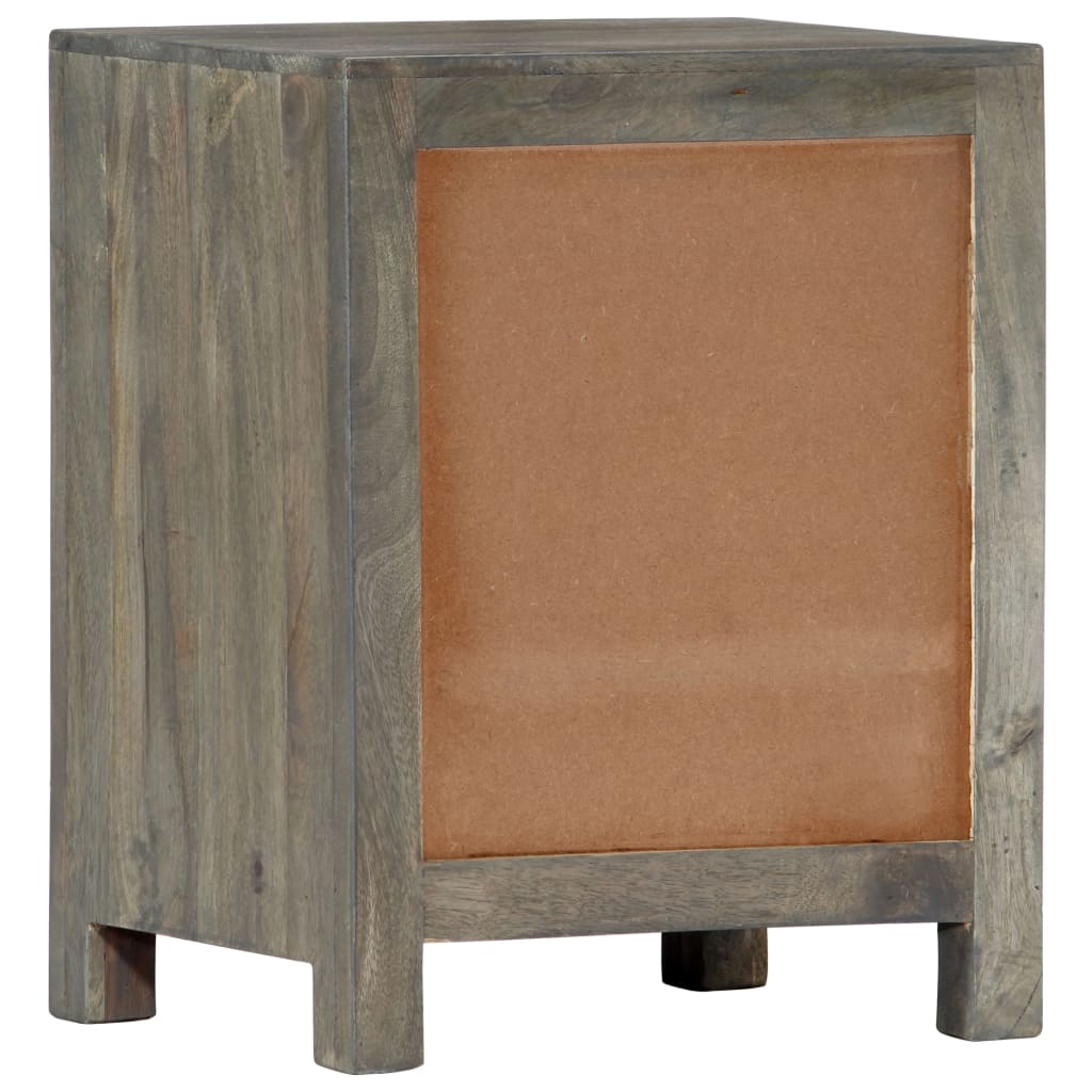 vidaXL Noční stolek šedý 40 x 30 x 50 cm masivní mangovníkové dřevo