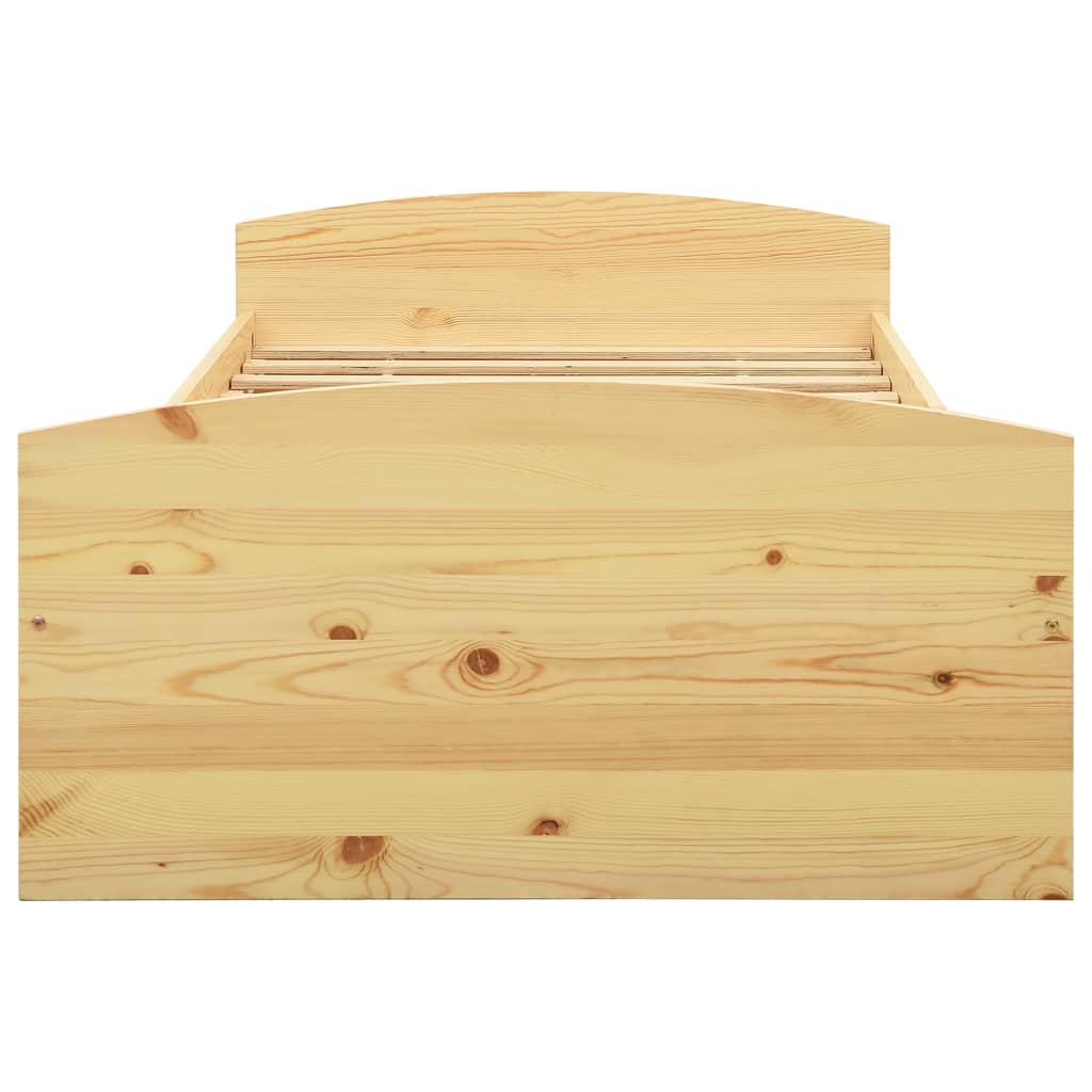 vidaXL Rám postele se 2 zásuvkami masivní borovice 90 x 200 cm