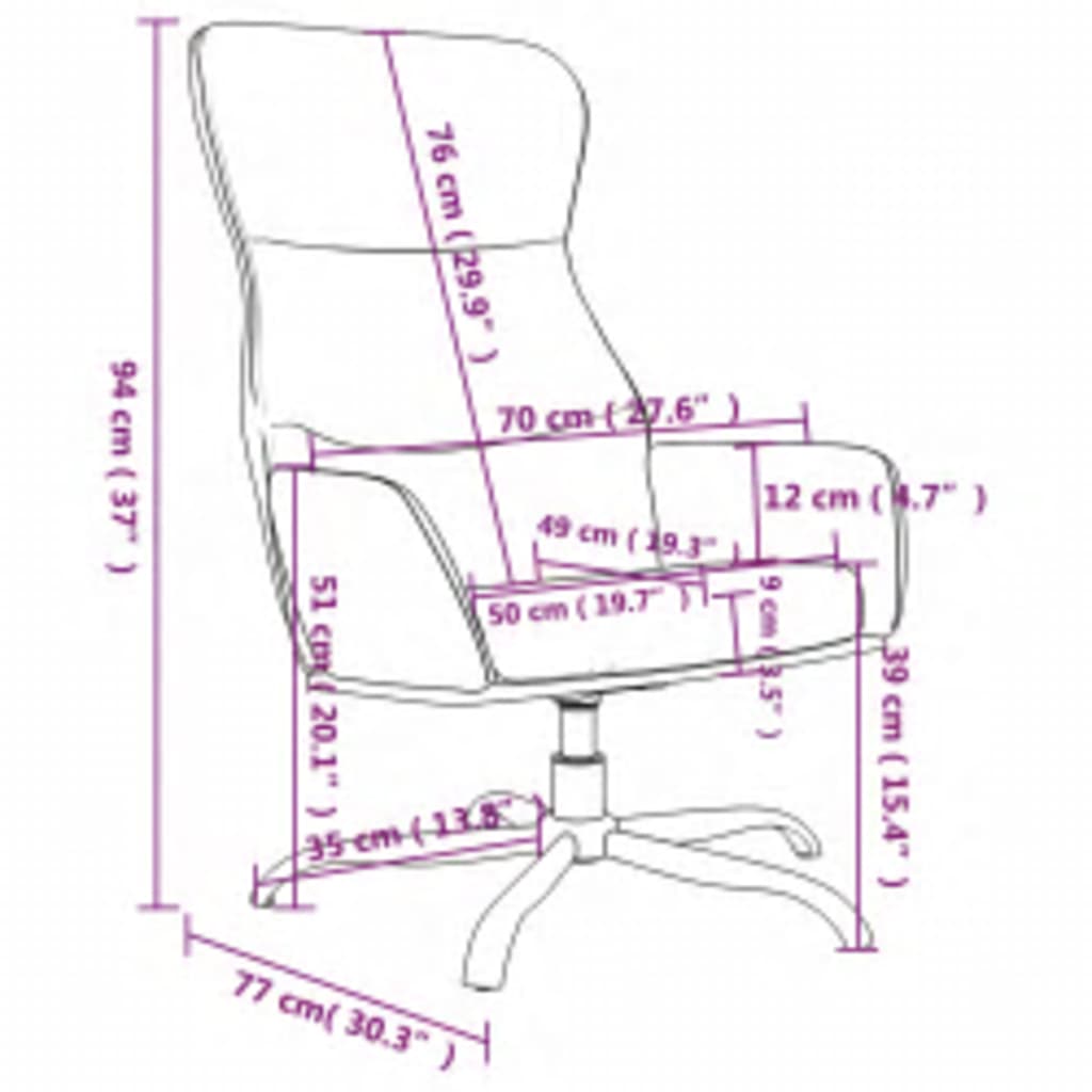 vidaXL Relaxační křeslo se stoličkou krémové umělá kůže