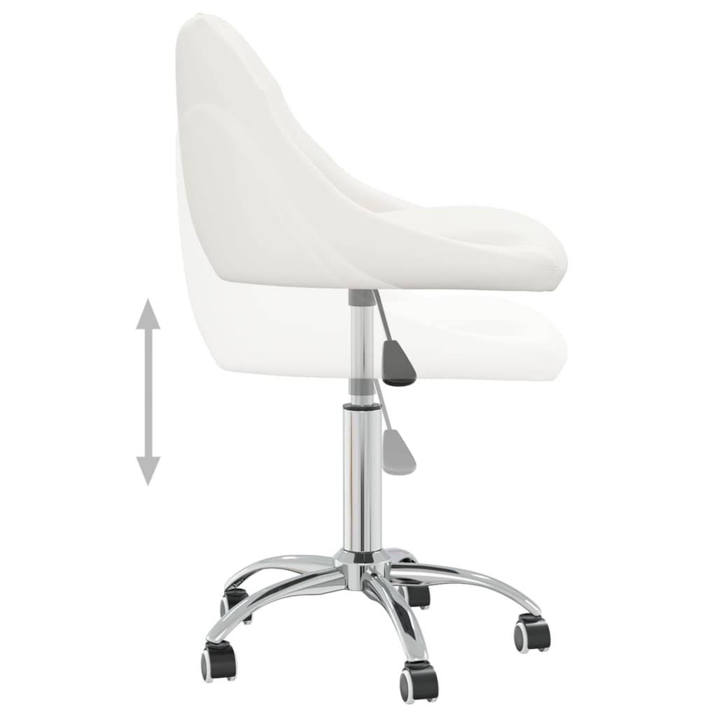 vidaXL Otočné jídelní židle 2 ks bílé umělá kůže