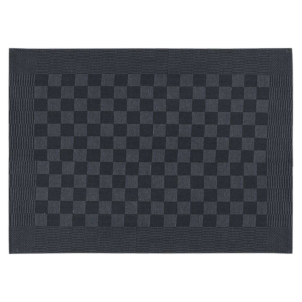 vidaXL Kuchyňské utěrky 10 ks černé a šedé 50 x 70 cm bavlna