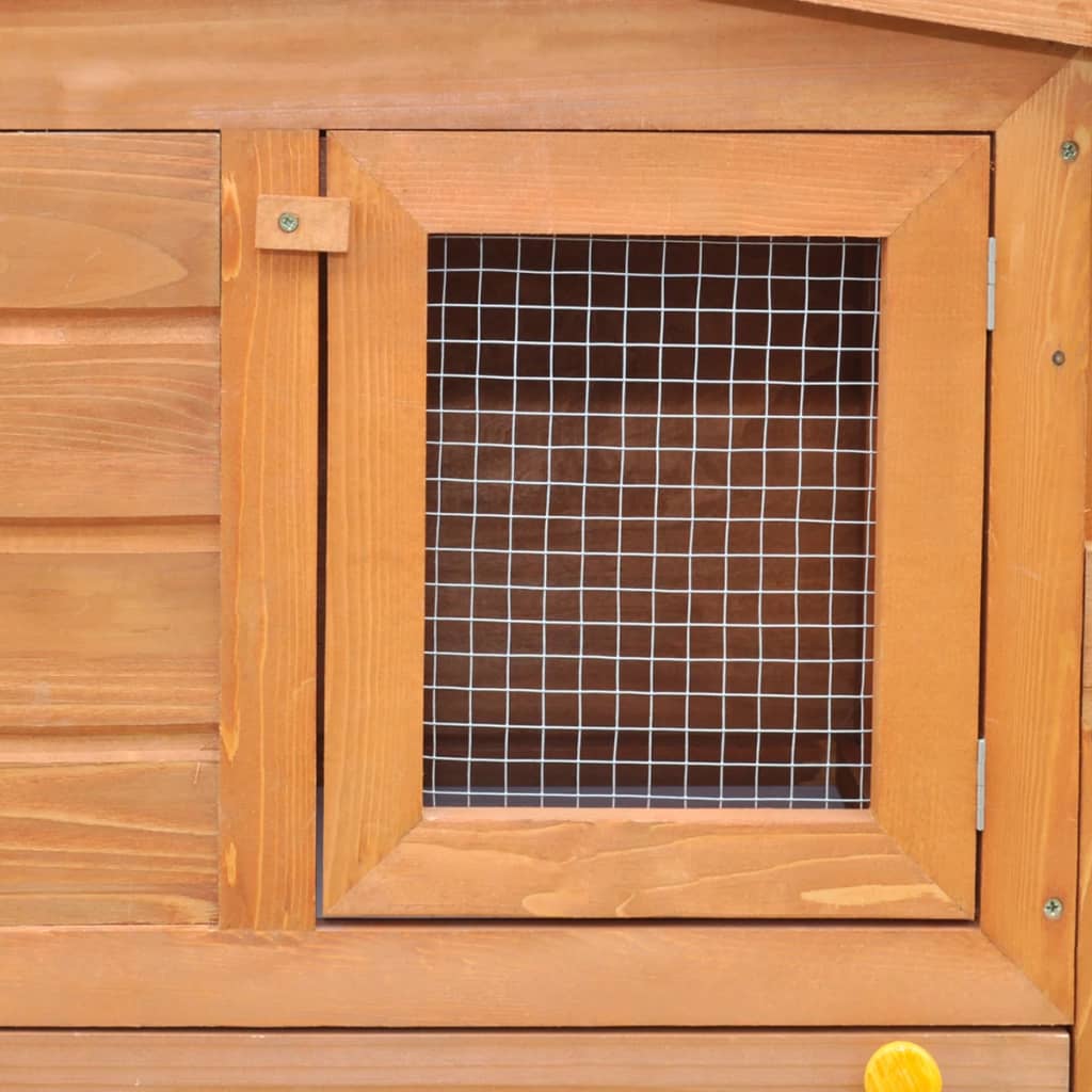 vidaXL Zahradní králíkárna/domek pro drobná zvířata se stříškou dřevo