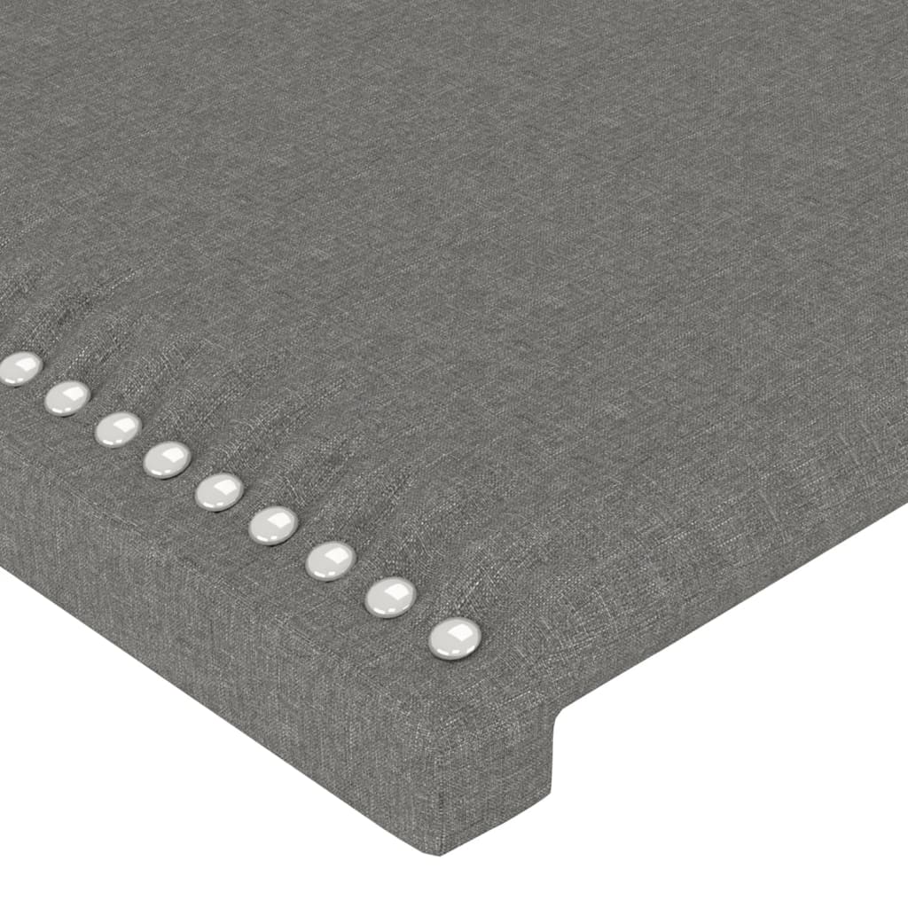 vidaXL Rám postele s čelem tmavě šedý 140 x 200 cm textil