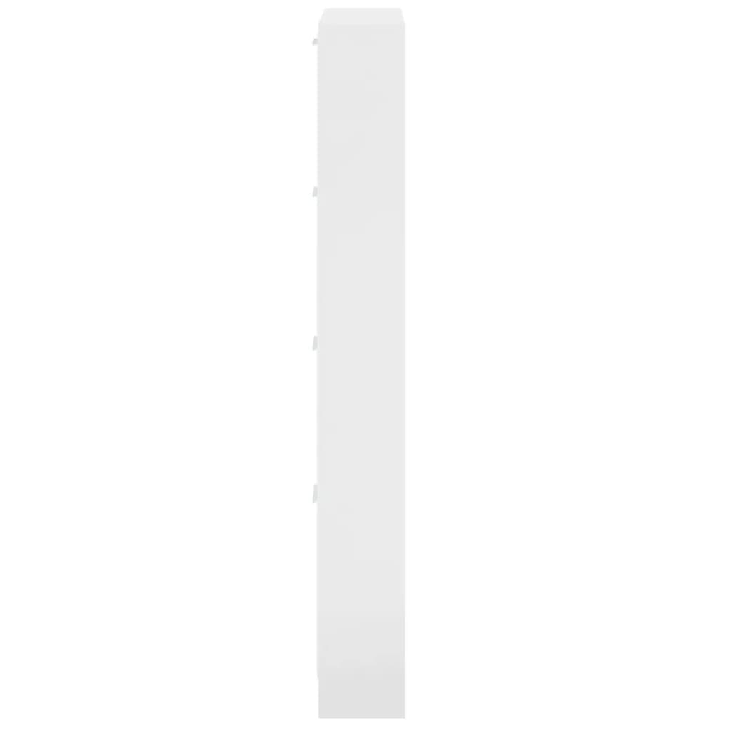 vidaXL Botník bílý s vysokým leskem 59x17x150 cm kompozitní dřevo