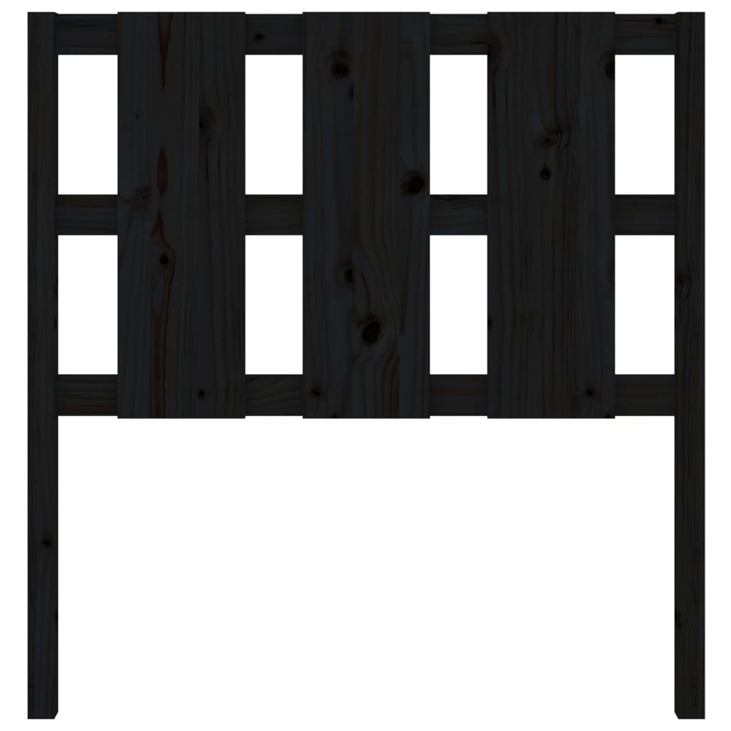 vidaXL Čelo postele černé 105,5 x 4 x 100 cm masivní borovice