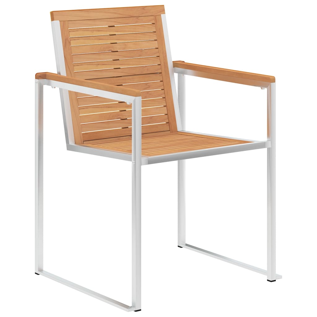 vidaXL Zahradní židle 6 ks s poduškami masivní teakové dřevo