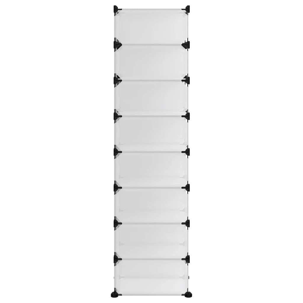 vidaXL Botník průhledný 93 x 36,5 x 140 cm PP
