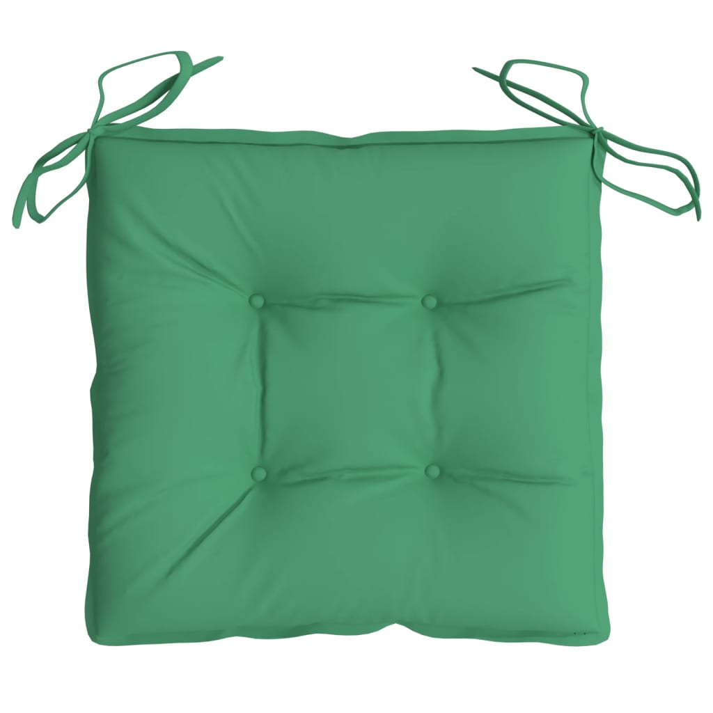 vidaXL Podušky na židli 2 ks zelené 40 x 40 x 7 cm látka oxford