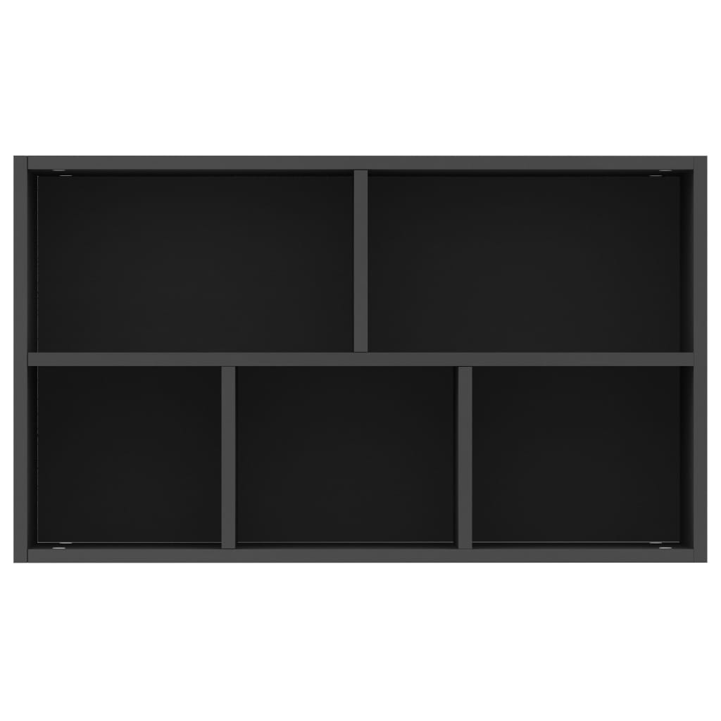 vidaXL Knihovna/příborník černá 50 x 25 x 80 cm dřevotříska