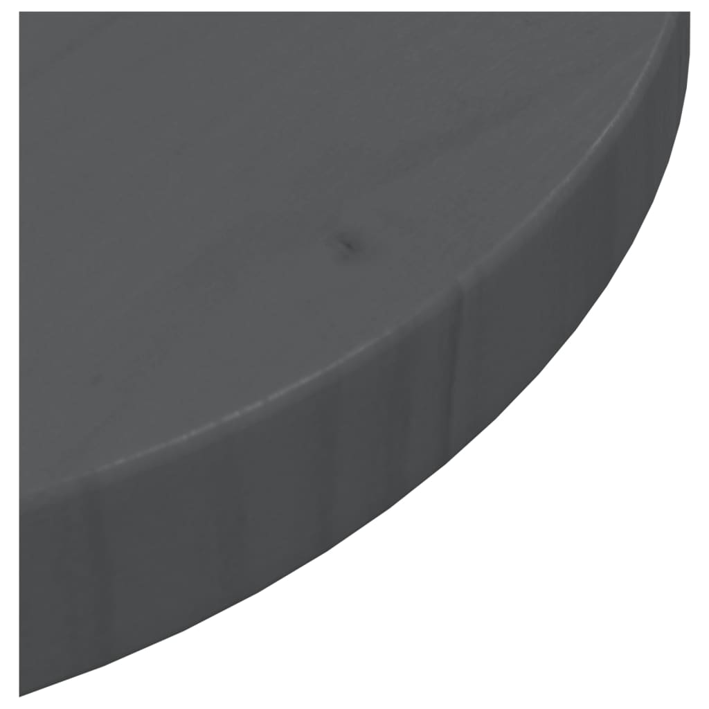 vidaXL Stolní deska šedá Ø 30 x 2,5 cm masivní borové dřevo