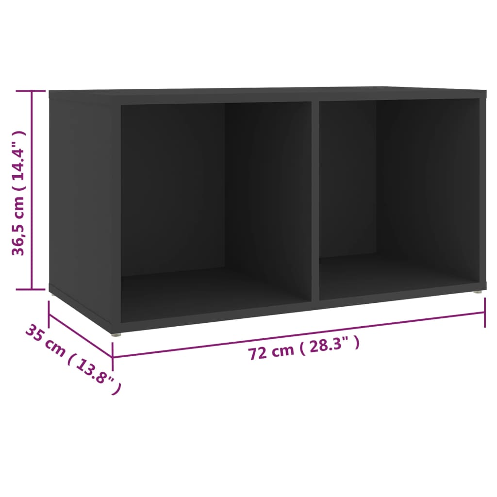 vidaXL 5dílný set TV skříněk šedý dřevotříska